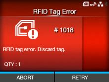 rfid error 1018